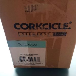 Turqoise Corkcicle Classic insulated wine tumbler 12 oz.